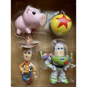 Pixar TOY STORY Sketchbook‎ Mini's ORNAMENT SET Buzz Lightyear WOODY Hamm 4-Pack